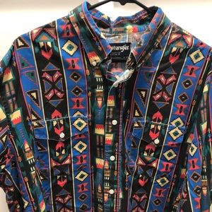 Vintage Wrangler western button down shirt
